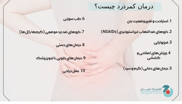 درمان کمر درد چیست