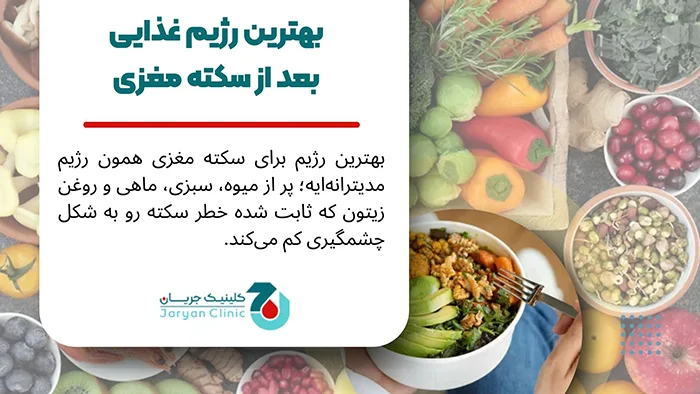 بهترین رژیم غذایی بعد از سکته مغزی